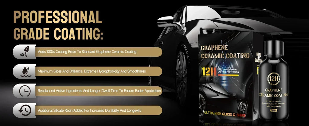 Graphene Ceramic Coating 20H/12H with Self-Healing & UV Track Technology – 10+ Year Car Paint Protection