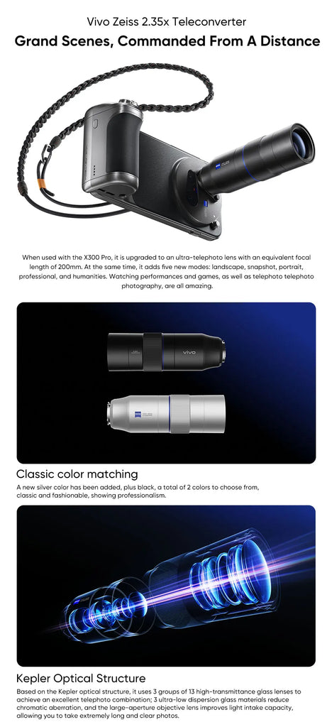 Original vivo X300 Pro 5G Smartphone 6.78" AMOLED 120Hz Screen 200MP APO Super Telephoto Lens 6510mAh