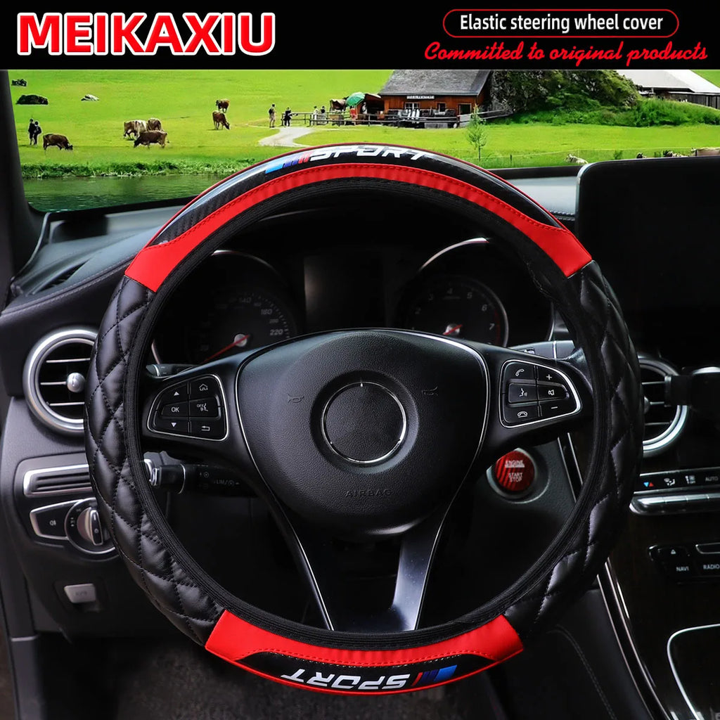 Universal Crystal Carbon Fiber Sport Steering Wheel Disc Cover – All Season Fit