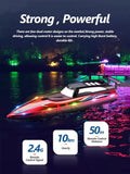 RC Boat with LED Light – 2.4GHz Remote Control Speedboat for Pool & Lake, 30-Min Run Time, Kids Toys & Birthday Gift thumbnail 9
