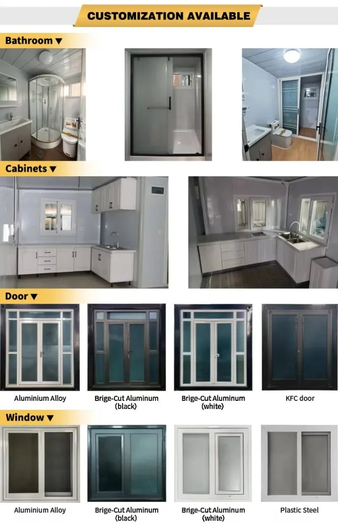 Expandable Prefab Container House 20ft 30ft 40ft Portable Steel Modular Home