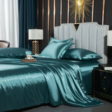 Nordic Silk Rayon Bedding Set 3/4/5 Piece Duvet Cover Bed Sheet Pillowcase Solid Luxury Twin Full Queen King Family Size thumbnail 20
