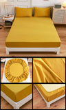 Kuup 3-Piece Solid Colour Queen Bedding Set – Polyester Fitted Sheet & Pillowcases with Elastic Band thumbnail 16