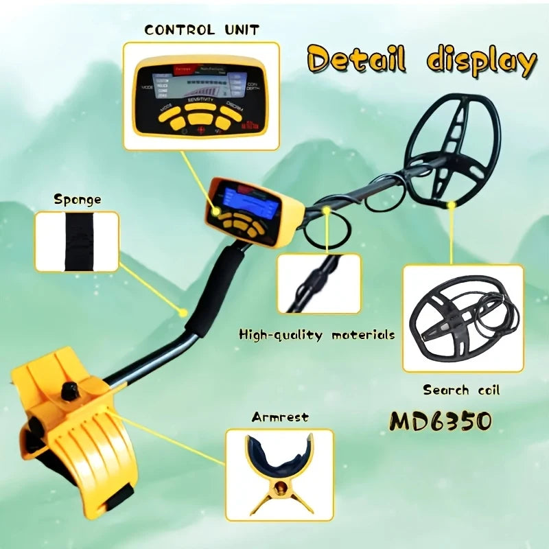 MD-6350 High-Sensitivity Metal Detector (Battery-Free)