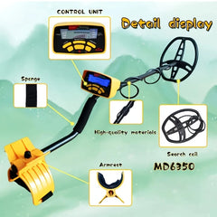 MD-6350 High-Sensitivity Metal Detector (Battery-Free)