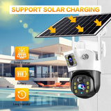 100% Wire-Free Solar PTZ Dual Lens 12.5" LCD Monitor 10CH WiFi NVR 8MP 4K Wireless Home Security Camera System thumbnail 17