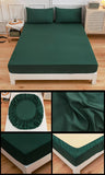 Kuup 3-Piece Solid Colour Queen Bedding Set – Polyester Fitted Sheet & Pillowcases with Elastic Band thumbnail 19