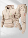 Men’s Hooded Sportswear Set – Letter Print Hoodie & Drawstring Pants Autumn Winter thumbnail 15