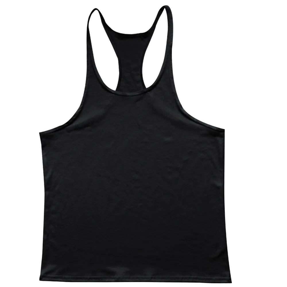 Men’s Gym Workout Bodybuilding Tank Top Y-Back Lightweight Muscle Fit Stringer Vest