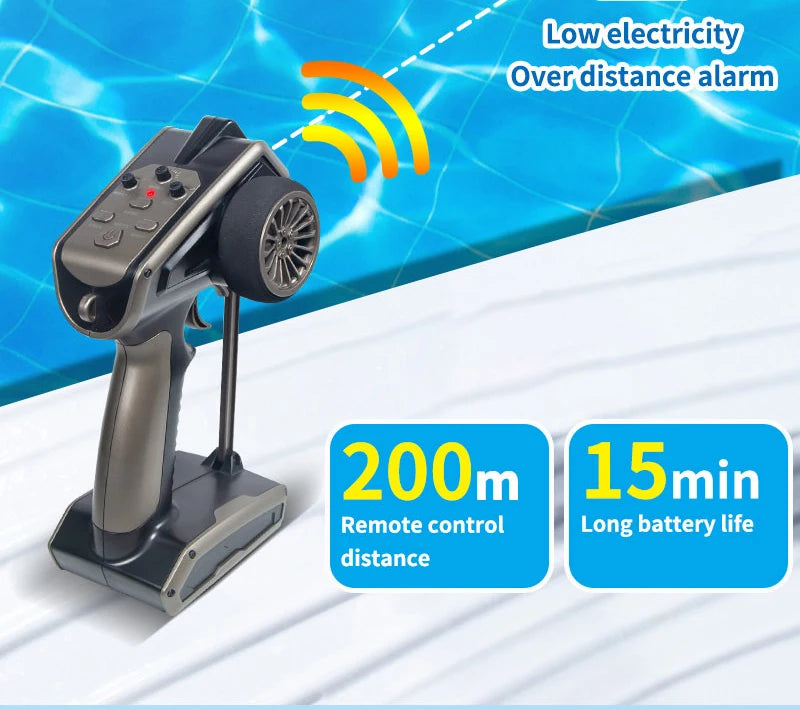 TY725 RC Turbojet High-Speed Remote Control Boat – Adult & Kids Electric Jet Boat Toy with Low Battery Alarm