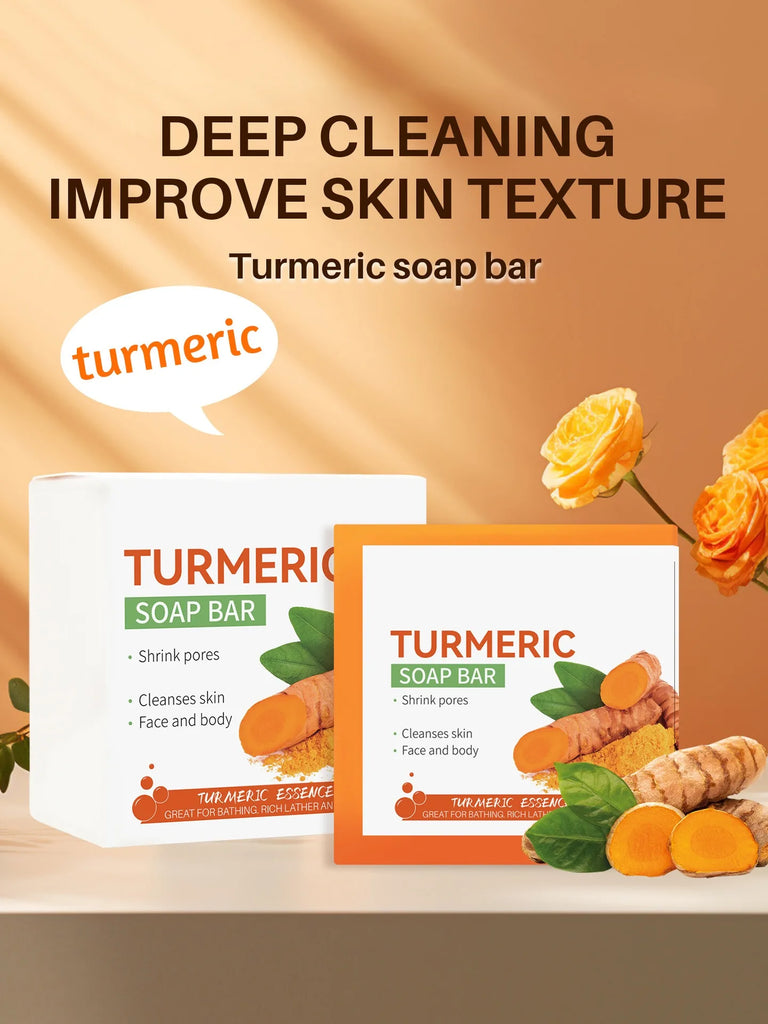 Handmade Turmeric Soap 100g – Brightening Face & Body Cleanser for Dark Underarms, Legs & Tender Skin Care