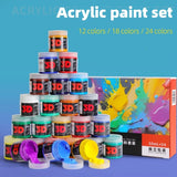 12/18/24 Colors Acrylic Paint Set – 50ml Each, Rich Pigments for Canvas, Wood, Porcelain & DIY Art thumbnail 1