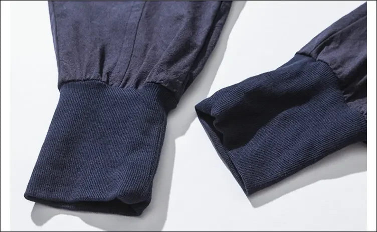 Men’s Cotton Linen Harem Pants – Baggy Streetwear Joggers with Elastic Waist