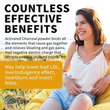 Activated Charcoal Capsules for Gut Health, Bloating and Gas Relief – Digestive Detox and Colon Cleanse Supplement – 30/60/120 Capsules thumbnail 8