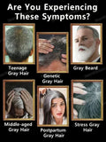 White to Black Gray Hair Serum – Natural Color Repair & Nourishing Essence for Men and Women thumbnail 2