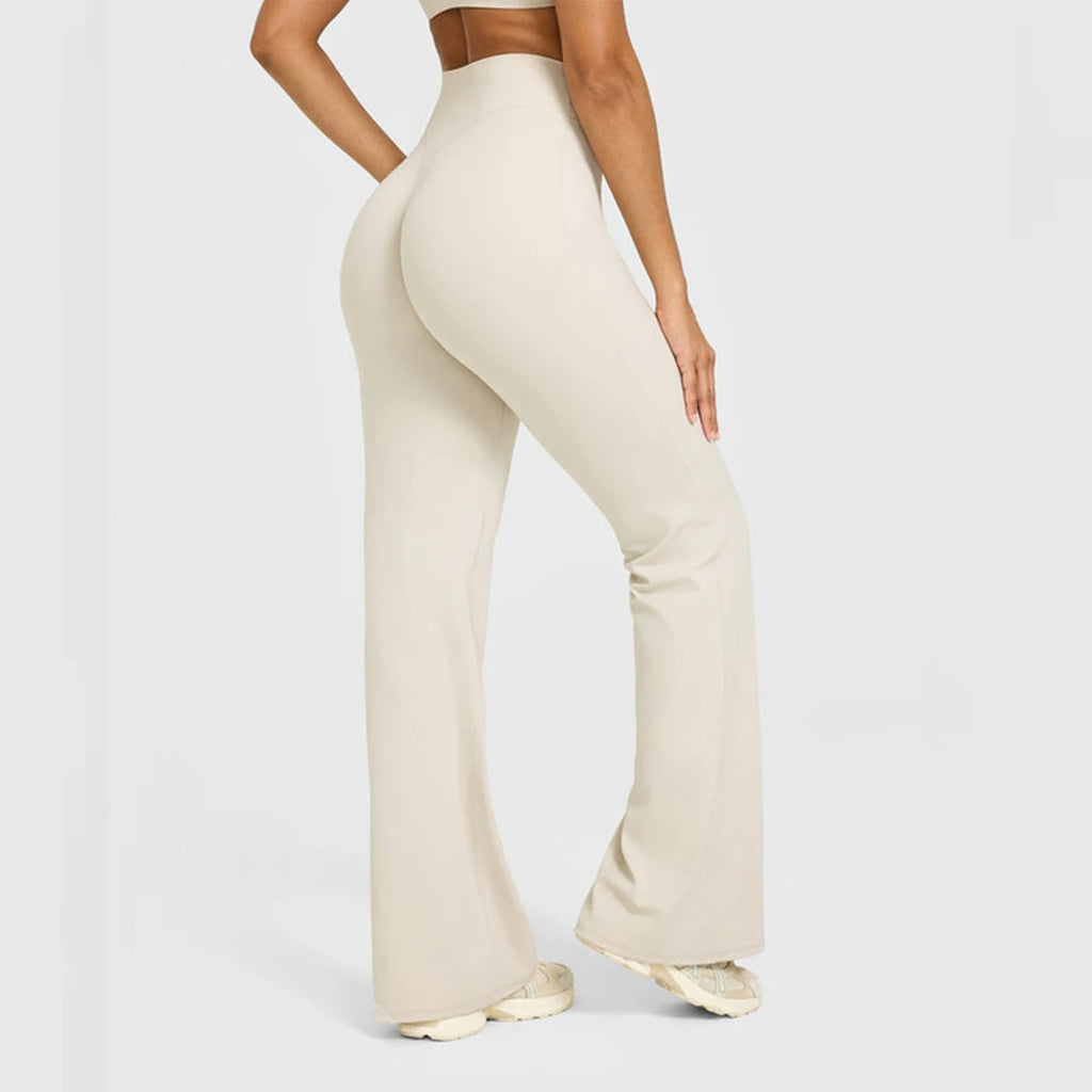 Women’s Flared Yoga Leggings – High-Waist Seamless Wide-Leg Fitness Pants