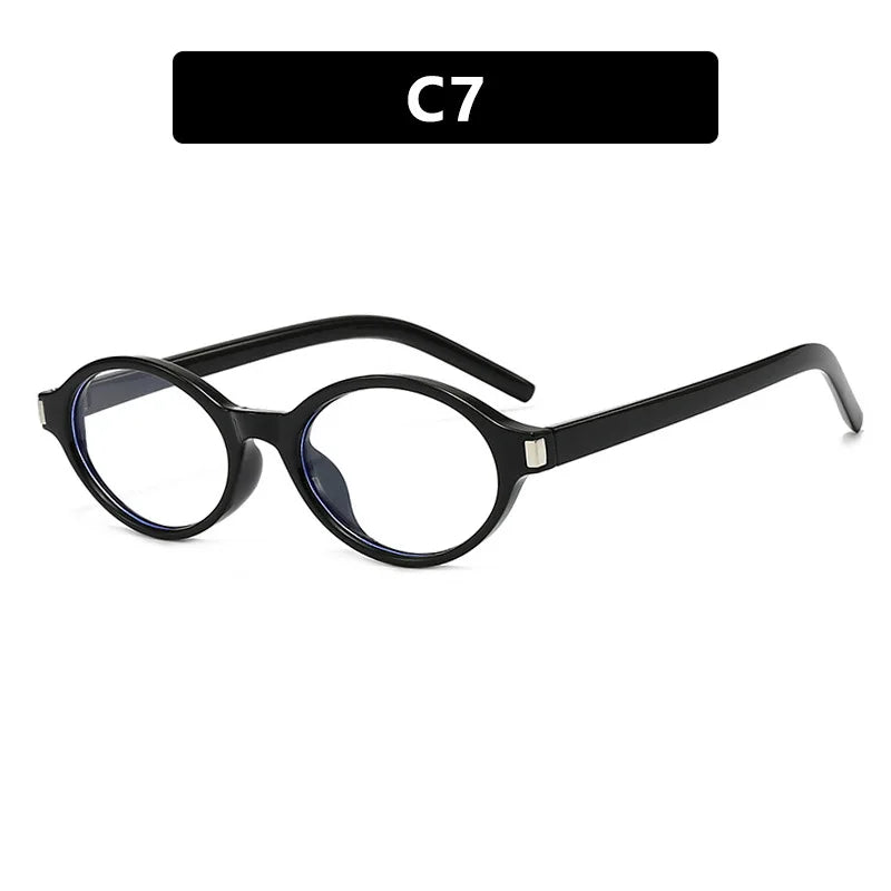 Oval Rice Nail Retro Fashion Sunglasses – Customizable Myopia Lenses 0~-6.0