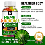 Contains Omega 3-6-9 Vitamin B, E Gummies - Stress Relief, Sleep, Mood, Skin, Nails, Focus, Joint Support, Non-GMO Supplement thumbnail 2