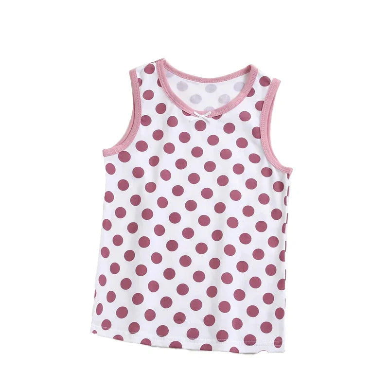 Girls’ Summer Tank Tops – Cartoon Cotton Camisoles, Ages 3-8