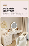 Makeup Vanity Dressing Table with Stool and Mirror – Modern Nordic Bedroom Dresser with Storage Drawers thumbnail 29