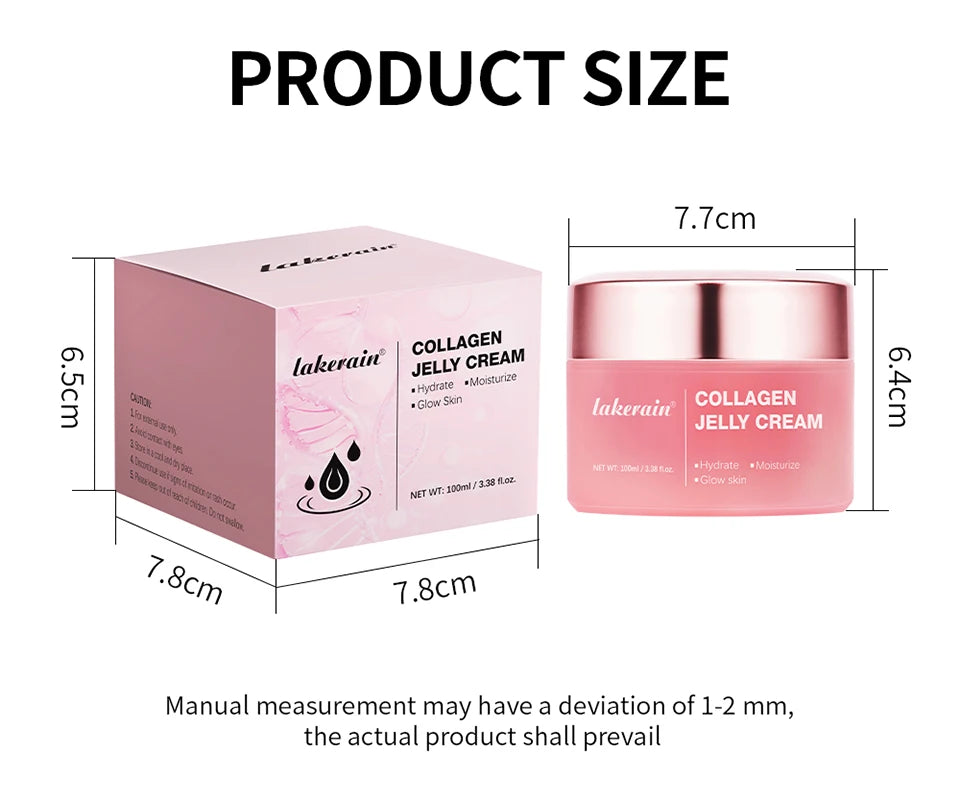 Moisturizing Collagen Jelly Cream with Niacinamide and Hydrolyzed Collagen 100ml Anti-Aging Firming Hydrating Face Cream
