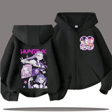 Zip Up Sweatshirt Huntrix Kpop Demon Hunters Kids Hoodie – Cartoon Casual Top for Boys & Girls thumbnail 14