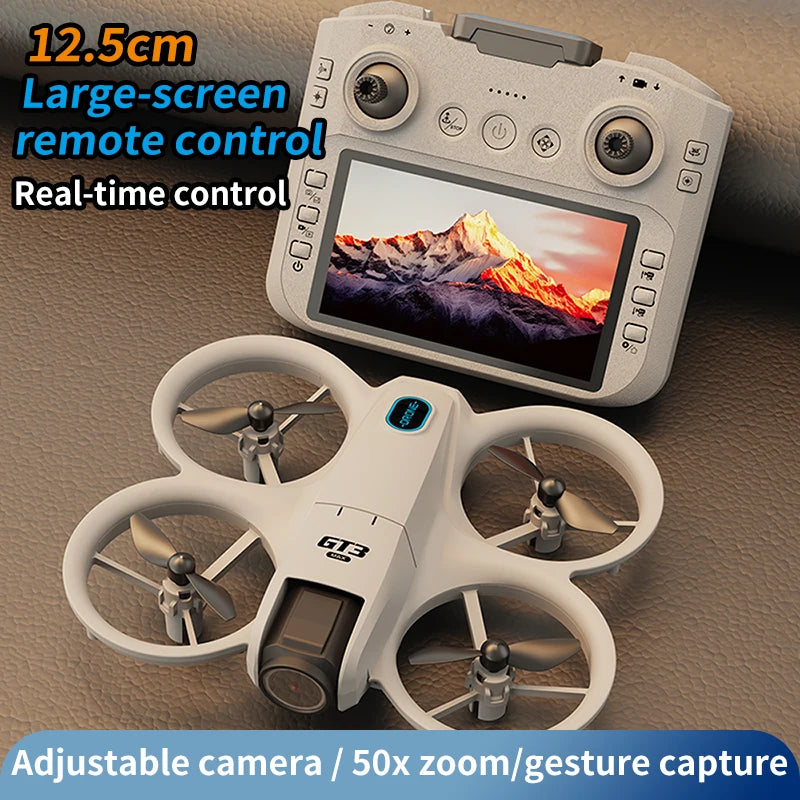 GT3 MAX 8K HD Mini Drone with 4.3" Remote Control – 360° Flip Quadcopter for Kids