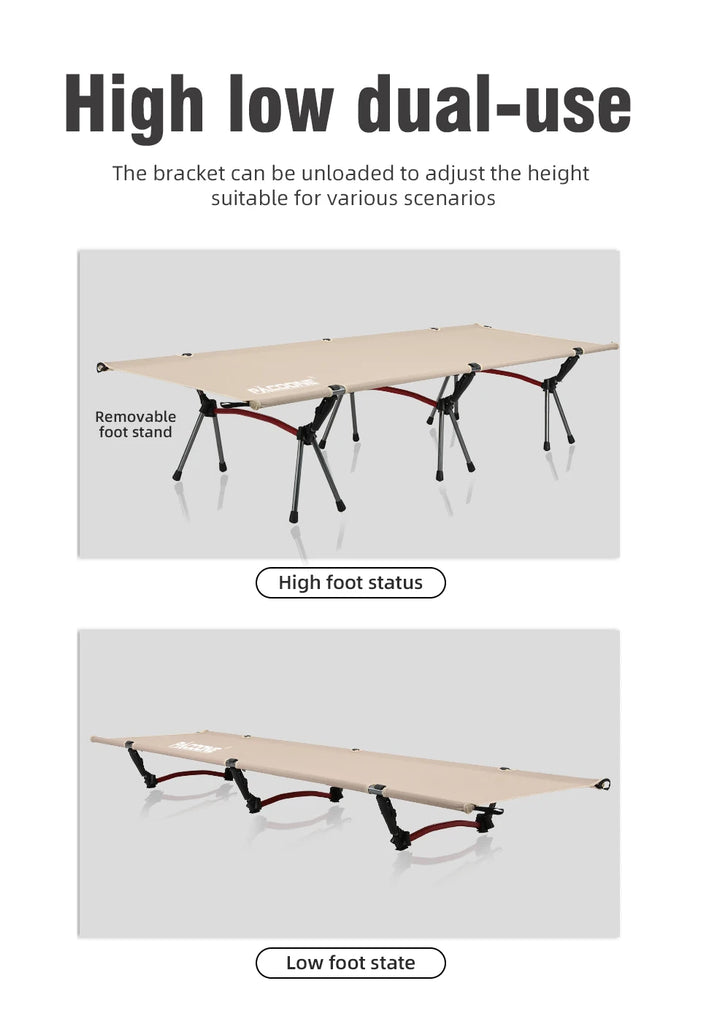 PACOONE Folding Camping Cot – Portable Outdoor Bed for Adults & Kids