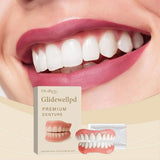 Full Denture Fake Teeth Set with Silicone Upper & Lower Veneers – Natural Fit Smile Kit with Adhesive Gel thumbnail 3