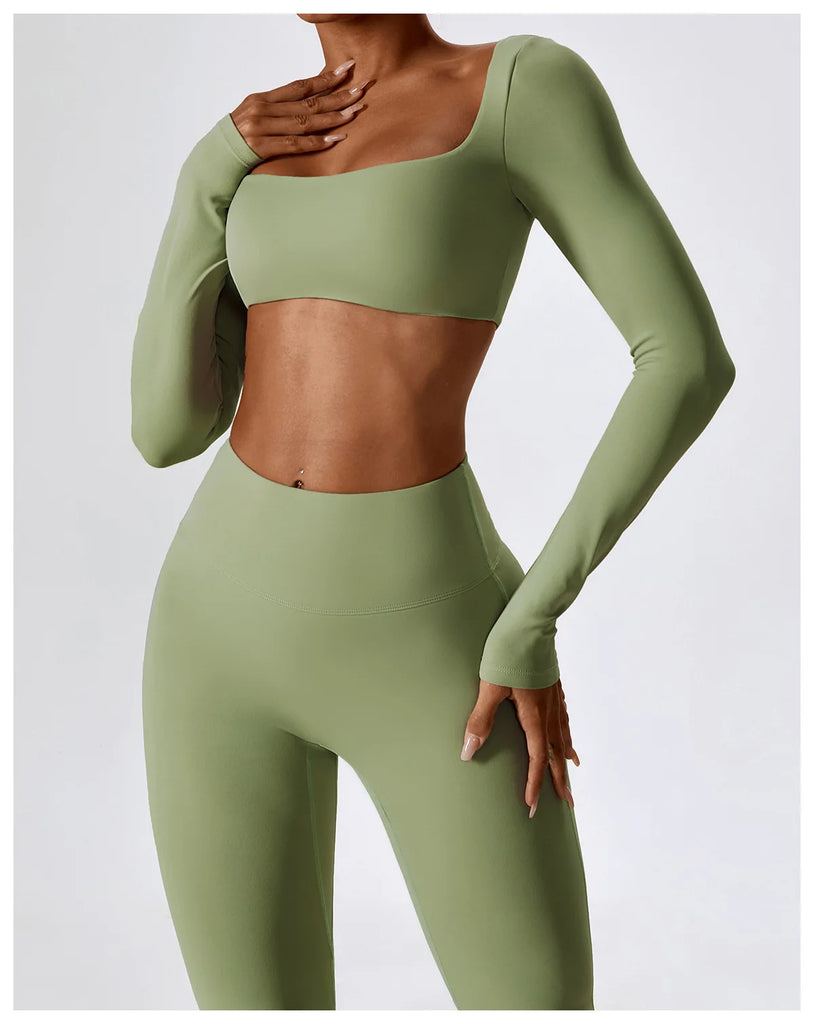 Seamless 2-Piece Women’s Yoga Set – Fitness Leggings & Sports Bra Workout Suit