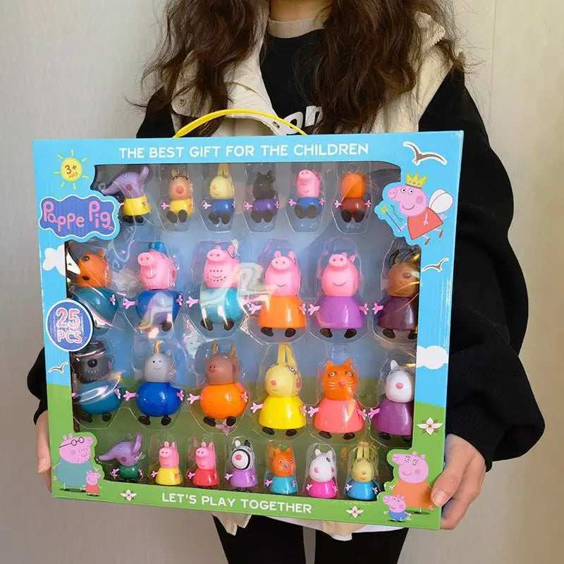 Peppa Pig Family Doll Set – Boy & Girl Characters Toy Figures