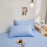 Kuup 3-Piece Solid Colour Queen Bedding Set – Polyester Fitted Sheet & Pillowcases with Elastic Band thumbnail 6