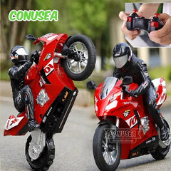 RC Stunt Motorcycle Car 1/6 High-Speed Remote Control Motorbike Toy for Kids