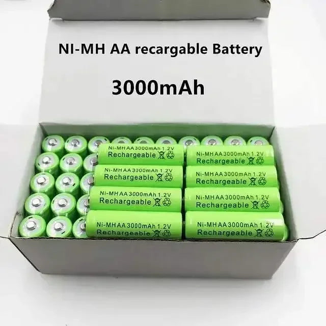 Rechargeable AA Batteries 3000mAh 1.2V Ni-MH (Pre-Charged) – Long-Lasting Power by KVCDY / Jungla