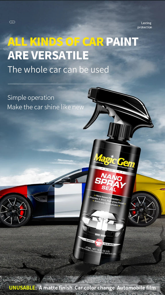 Magic Gem Car Ceramic Nano Coating Liquid 473ml – Crystal Hydrophobic Paint Protection Polish for Toyota