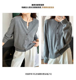 100% Cotton Women’s O-Neck Solid Cardigan – Luxury Designer Pullover thumbnail 28