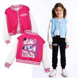 KPop Demon Hunters Huntrix Kids Baseball Uniform Costume – Unisex Cartoon Hoodie Set for Boys & Girls thumbnail 3