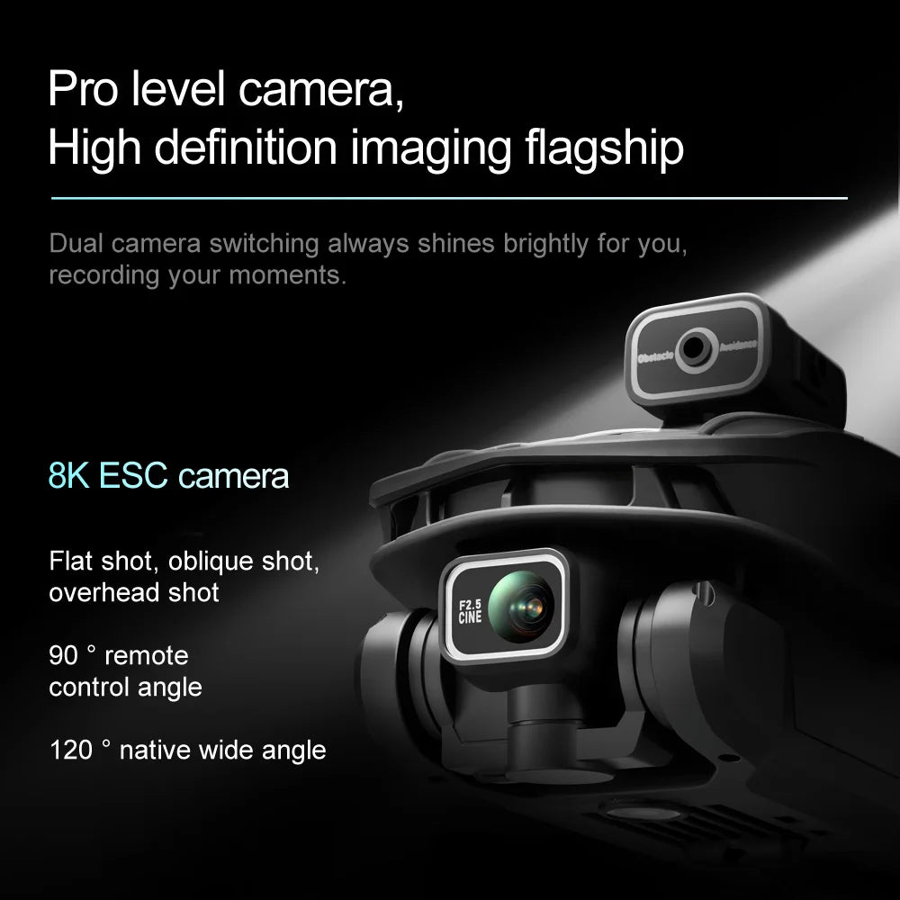V168 Pro MAX 8K GPS Drone with 5G WIFI, 4.5" Screen, FPV, 360° Obstacle Avoidance & Brushless Motor RC Quadcopter
