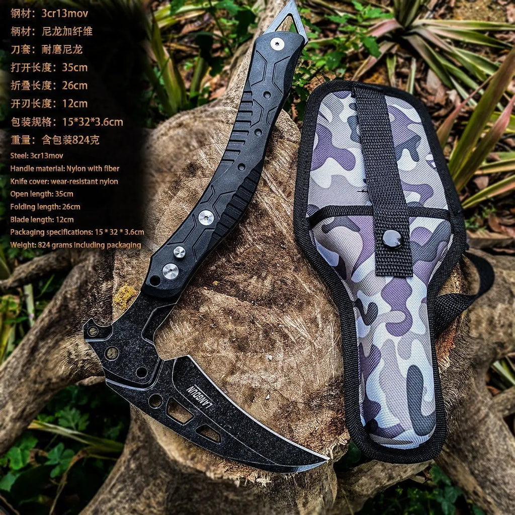 Multi-Tool Tactical Machete Axe – Outdoor Survival & Camping Essential