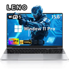 LENO 15.6" Laptop 32GB RAM 2TB SSD Intel 6500Y Windows 11 Notebook with Backlit Fingerprint & 5000mAh Battery