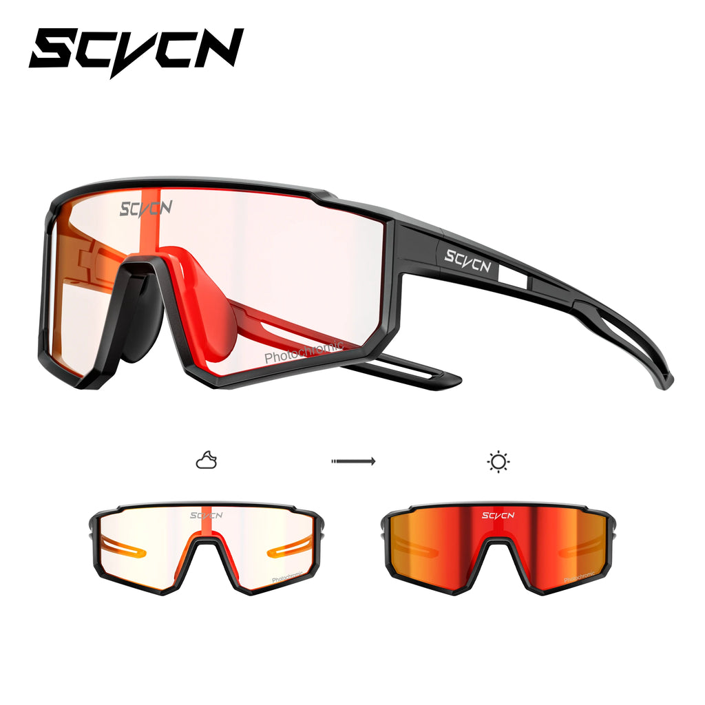 SCVCN Kids Photochromic Cycling Sunglasses UV400 TR90 Lightweight Sports Glasses for Boys and Girls Age 6–14