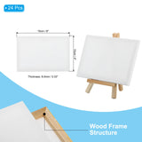 12/24Pcs Mini Canvas Board and Wood Easel Set thumbnail 14