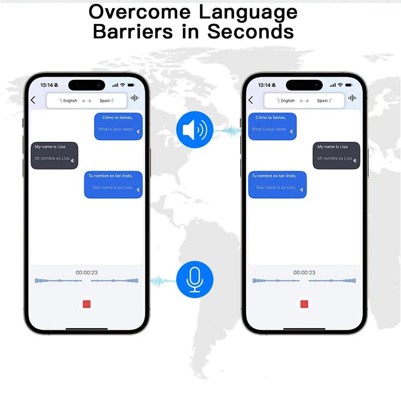 UYUXIO AI Language Translation Earbuds with Real-Time LCD Touch Screen – Open Ear Wireless Headphones, 144 Languages, Long Battery Life