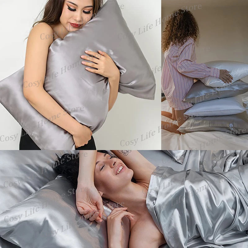 100% Pure Silk Bedding Set – Luxury Duvet Cover, Bed Sheet & Pillowcases