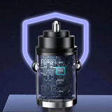 100W Mini Car Charger QC3.0 PD USB Type C 2-Port Fast Charging Compact Adapter thumbnail 4