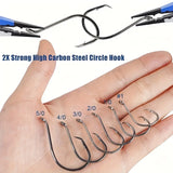 160pcs Stainless Steel Circle Hook Set – 2X Strong Offset Octopus Hooks for Sport Fishing | Corrosion-Resistant & Ultra-Sharp thumbnail 6
