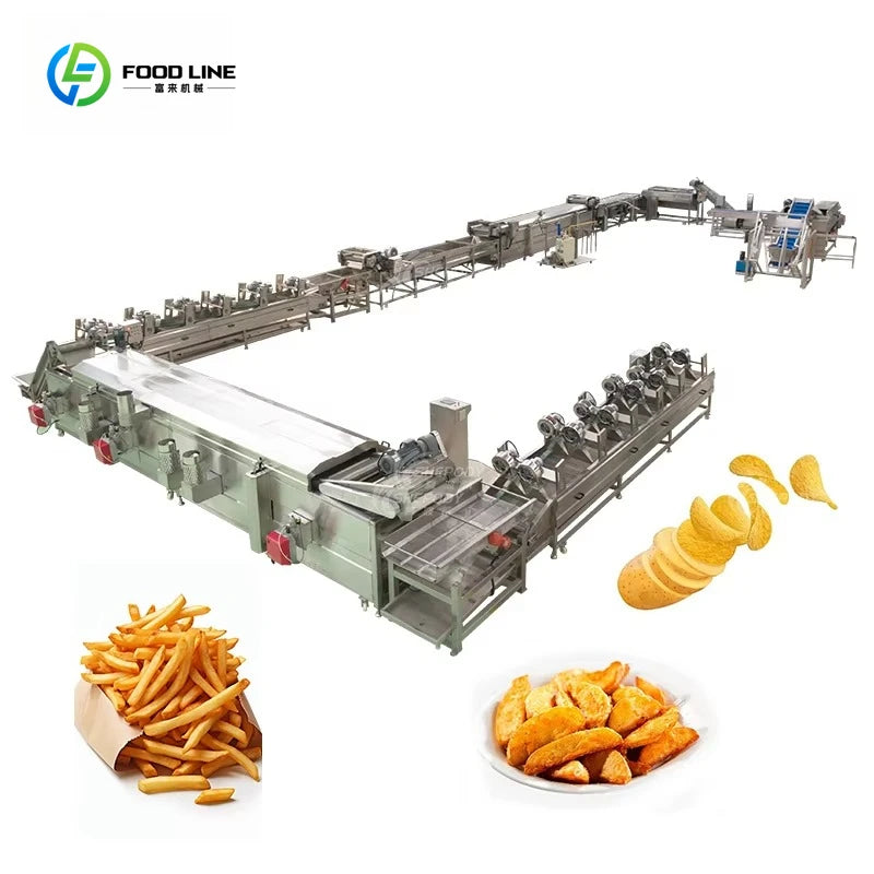Fully Automatic Potato Chips Frying Production Line – Electric Pringles & Crisps Making Machine