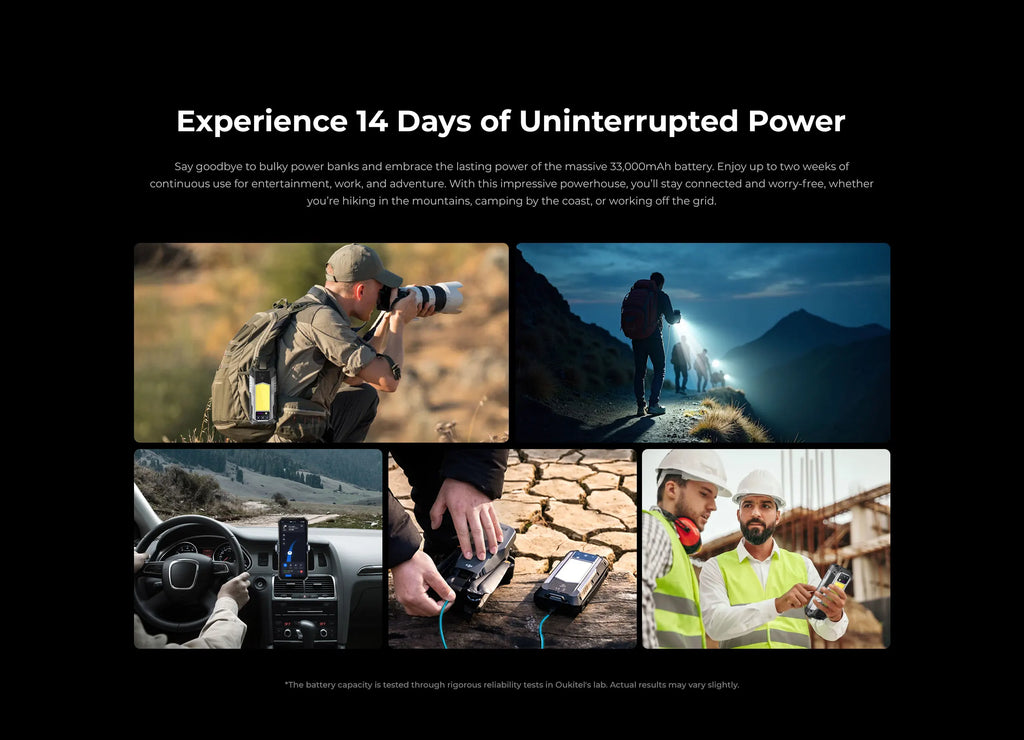 OUKITEL WP100 Rugged Smartphone – 33,000mAh, Laser Rangefinder, 200MP Camera, 36GB+512GB, 6.8" FHD+, NFC GPS 5G