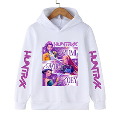 2026 Kids Kpop Demon Hunters Hoodie – Cute Tiger Harajuku Sweatshirt for Boys & Girls