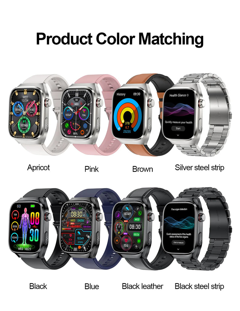 GUHUAVMI Micro Physical Examination Smart Watch with ECG, Uric Acid & Five-Organ Health Monitoring